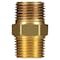 Homeplus+ ATC 3/8 in. MPT X 3/8 in. D MPT Yellow Brass Hex Nipple 6JC101010721016 - alternate 1